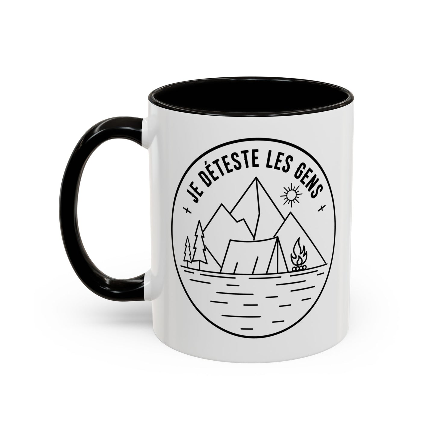 Tasse Camping Humour Homme et Femme – Mug Nature Montagne Tente Feu de Camp – Cadeau Original Randonneur Campeur Amateur de Plein Air – 325 ml