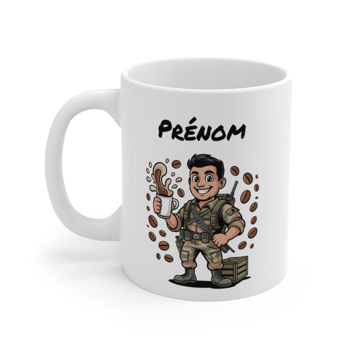 Mug Militaire Personnalisable – Tasse Soldat avec Café –