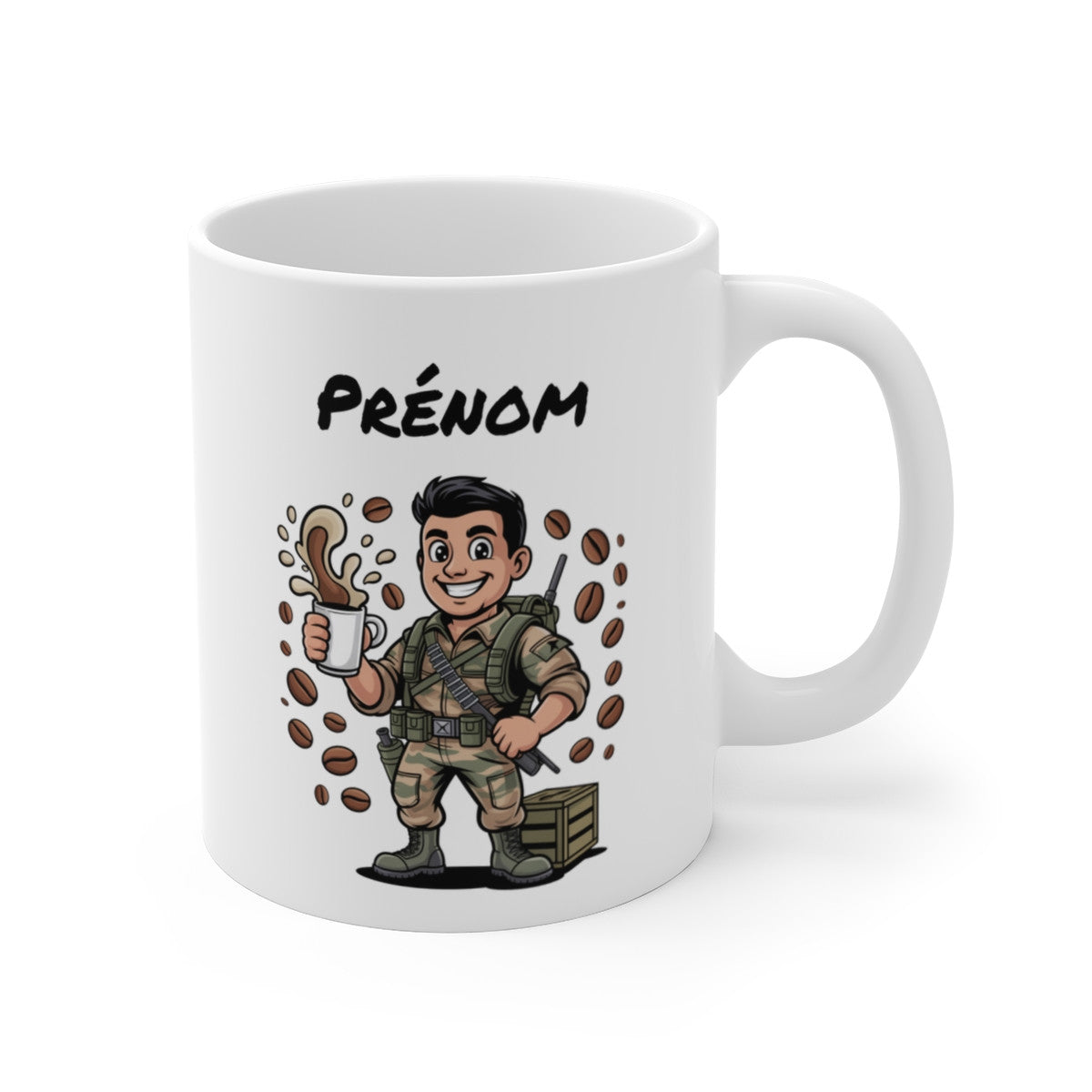 Mug Militaire Personnalisable – Tasse Soldat avec Café –