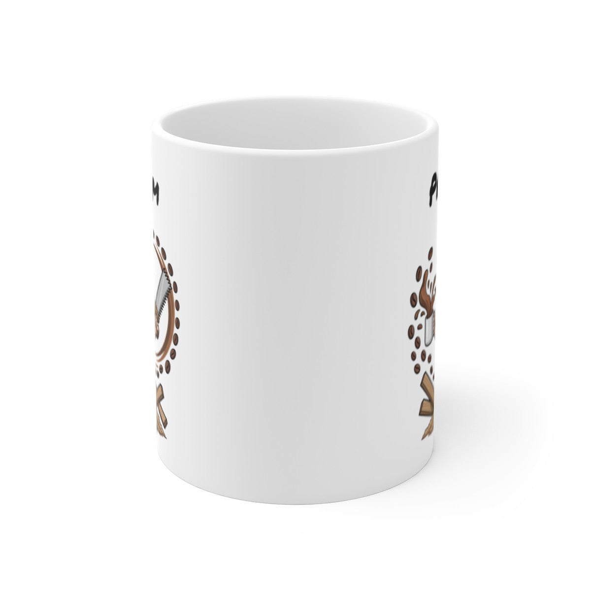 Mug Menuisière Personnalisable – Tasse Bricoleuse Scie et Café – Cadeau Bricolage Femme