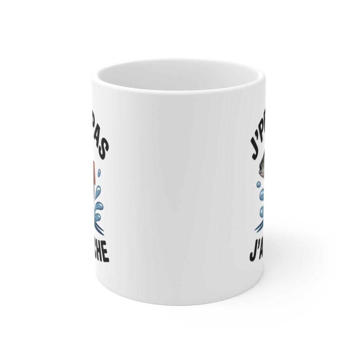 Mug Pêche Perche J’peux pas j’ai pêché – Illustration Perche Sautante – Tasse Céramique 325ml