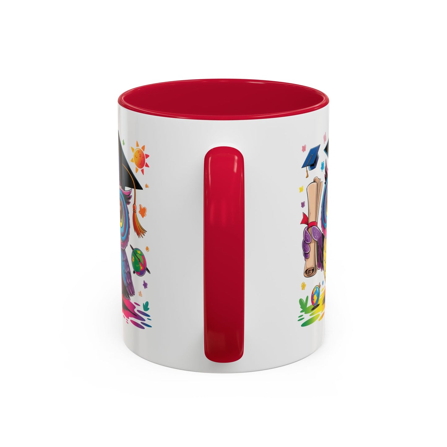 Mug Hibou Diplômé – Tasse Chouette Colorée avec Diplôme et Mortier – Cadeau Étudiant 325ml