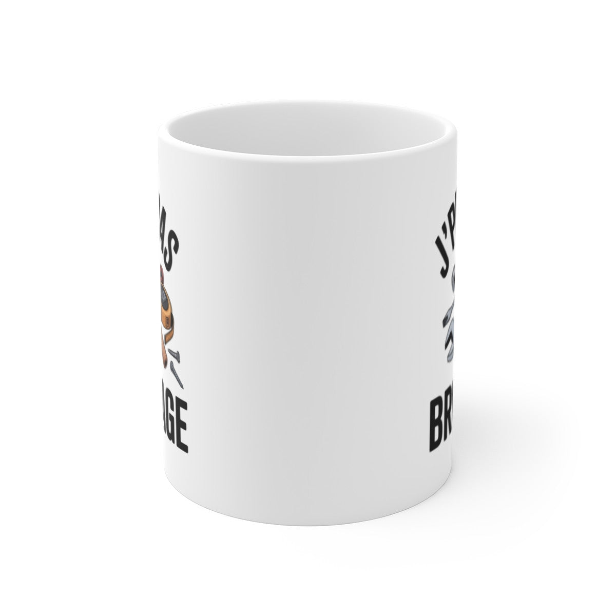 Mug Bricolage J’peux pas j’ai bricolage – Illustration Outils Marteau Clé – Tasse Céramique 325ml