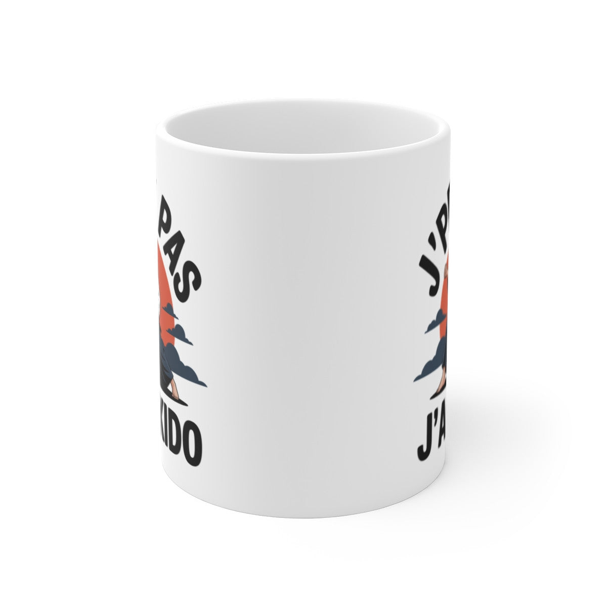 Mug Aikido J’peux pas j’ai aikido – Illustration Arts Martiaux Japonais – Tasse Céramique 325ml