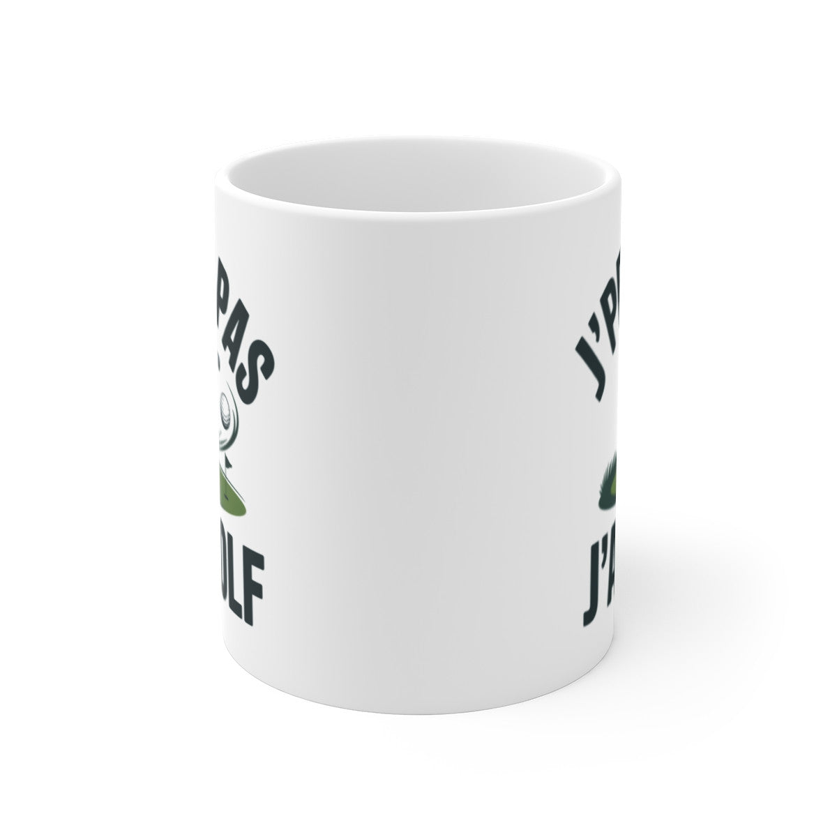 Mug Golf J’peux pas j’ai golf – Illustration Golfeur Swing Green – Tasse Céramique 325ml Compatible