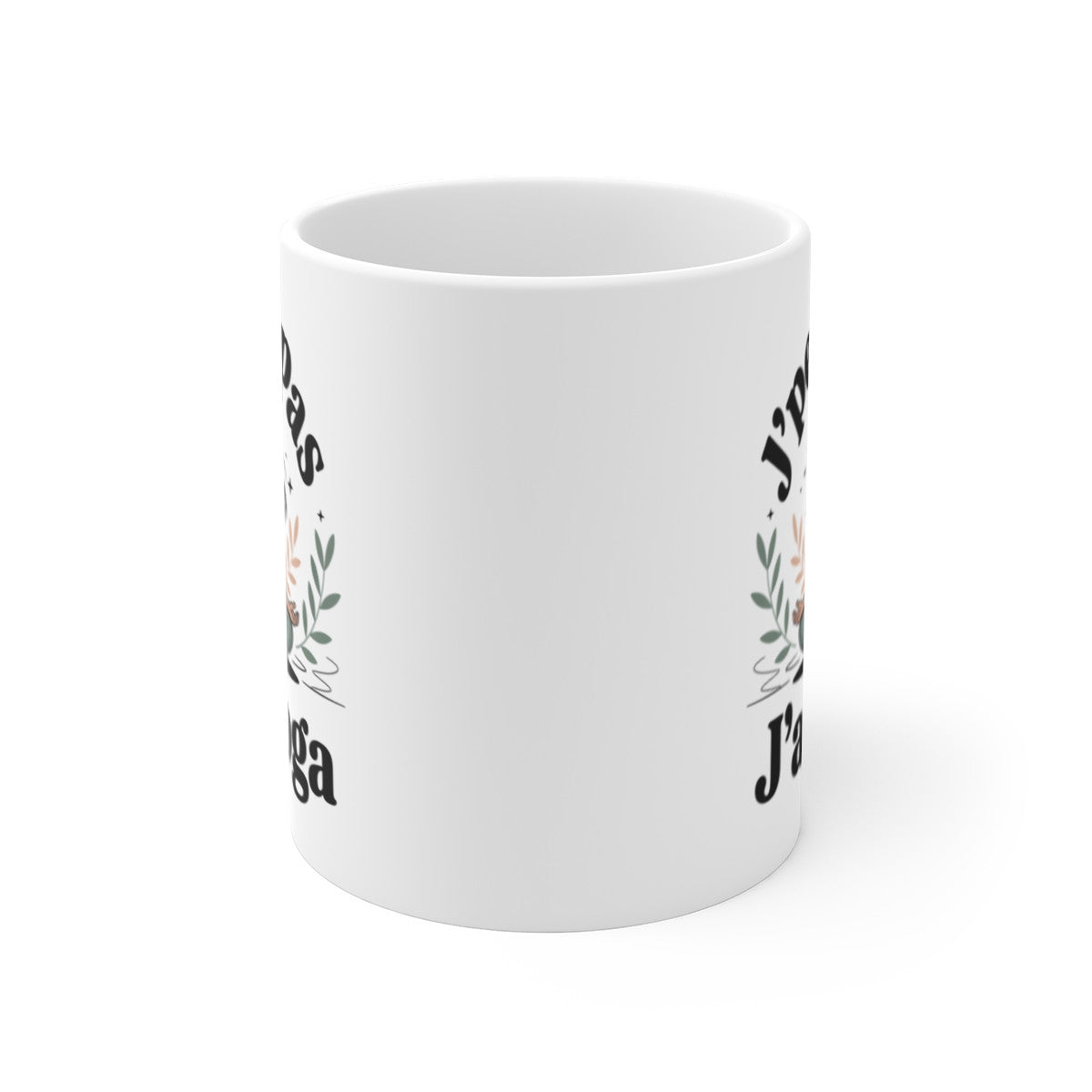 Mug Yoga J’peux pas j’ai yoga – Femme Méditation Zen – Tasse Céramique 325ml Bien-être Relaxation