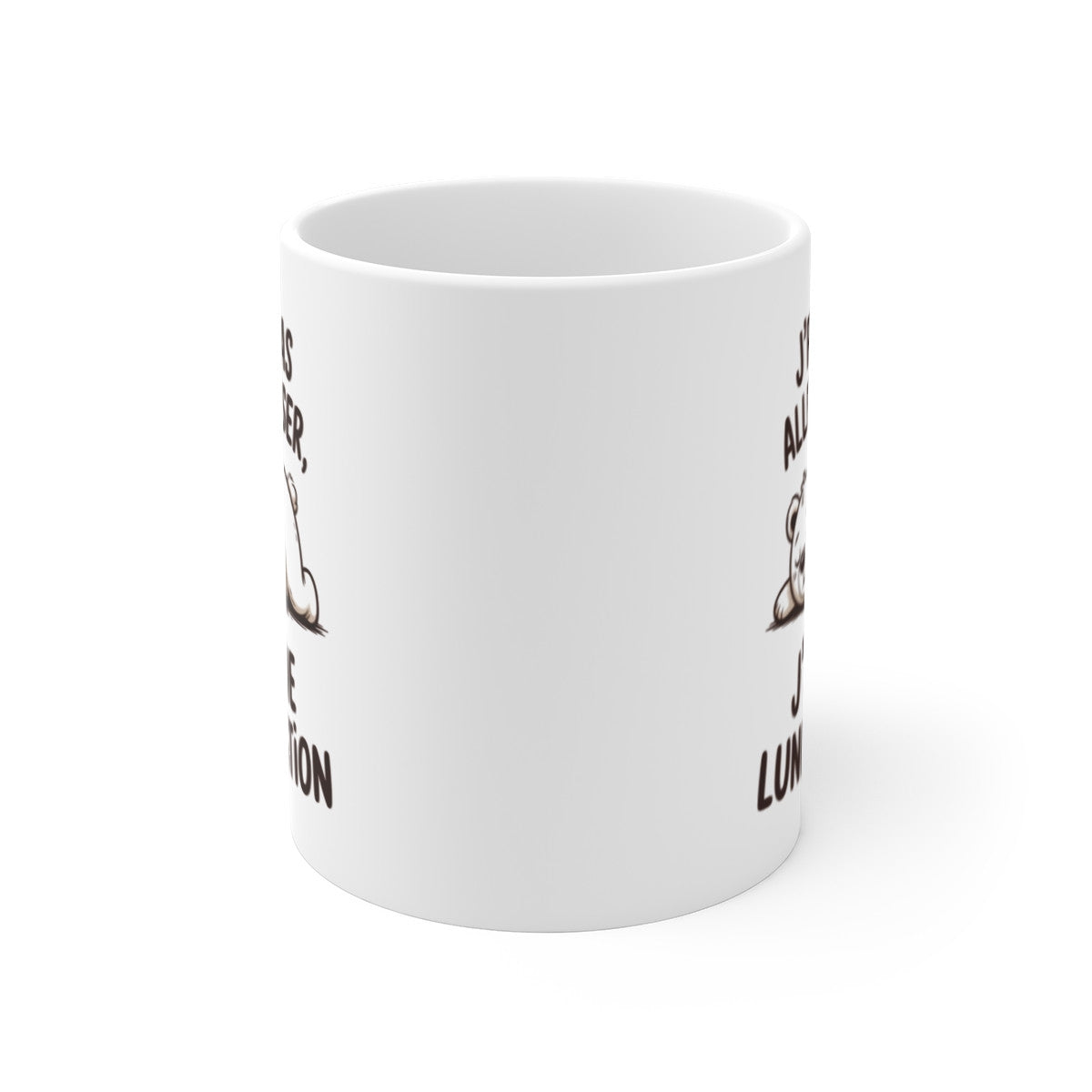 Mug Humour Ours – J’peux pas aller bosser j’ai une lundigestion – Tasse Drôle Travail & Lundi – Cadeau Original Bureau