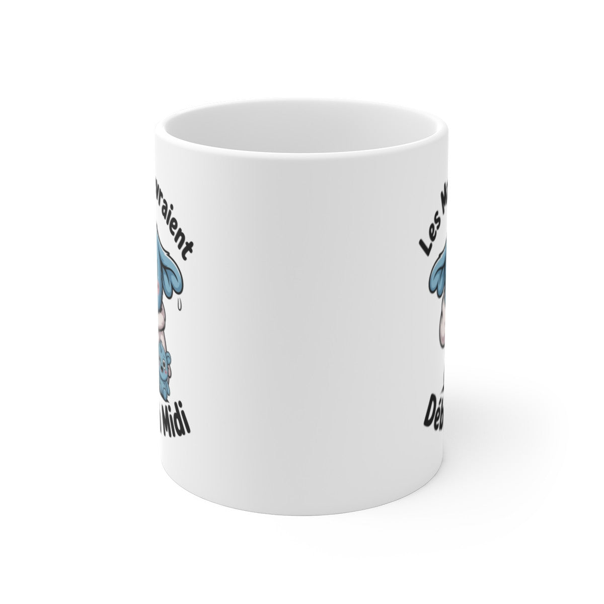 Mug Humoristique Matins Difficiles – Tasse Drôle Réveil Tardif – Cadeau Humour Quotidien – Céramique 325ml