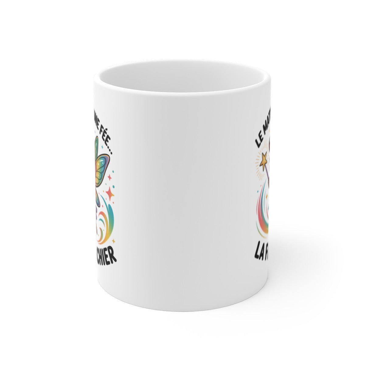 Mug Humoristique Fée du Matin – Tasse Drôle Humour Matinal – Cadeau Original Féérique – Céramique 325ml
