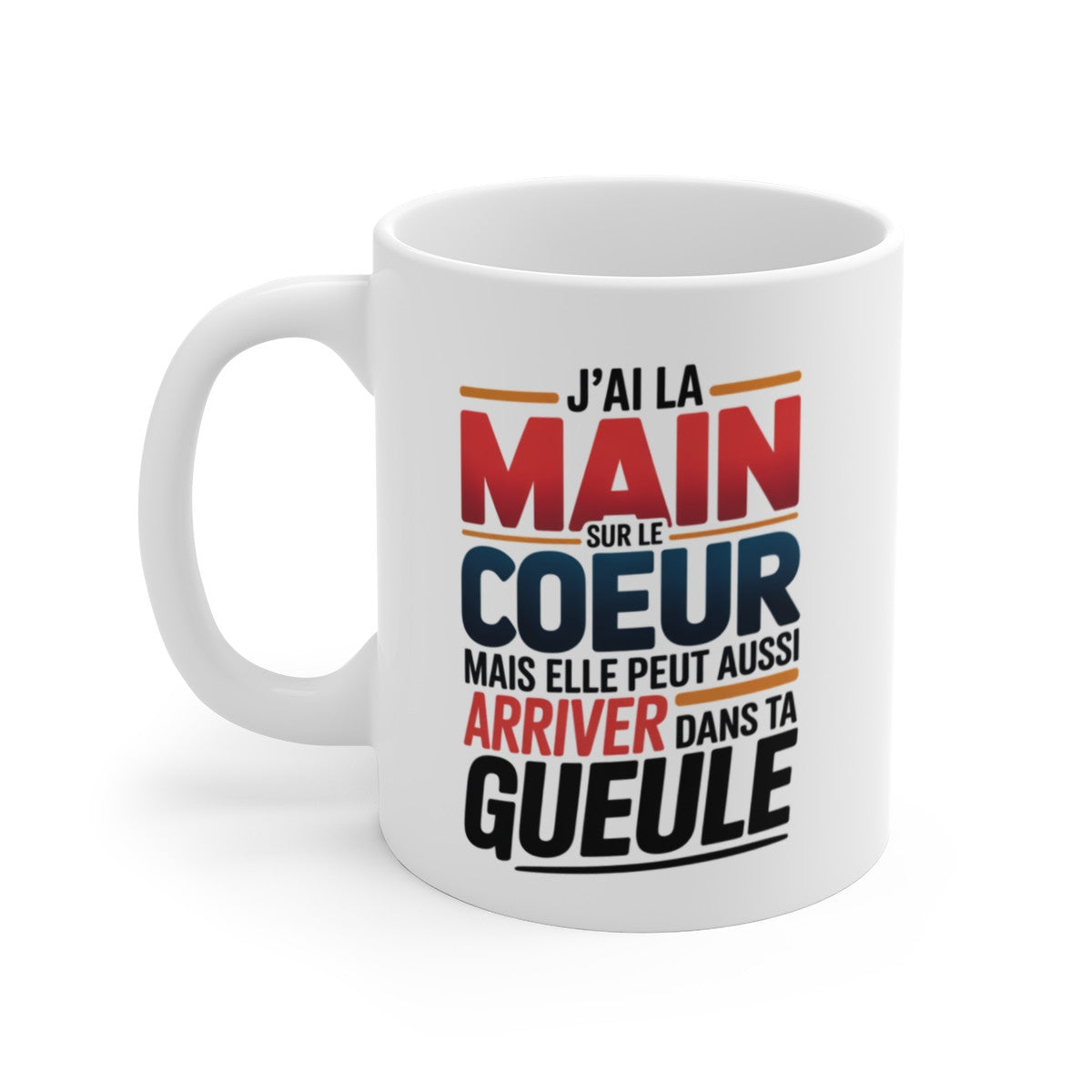 Mug Humour Texte Assumé – Tasse Message Drôle Franc – Cadeau Humour Adulte – Céramique 325ml