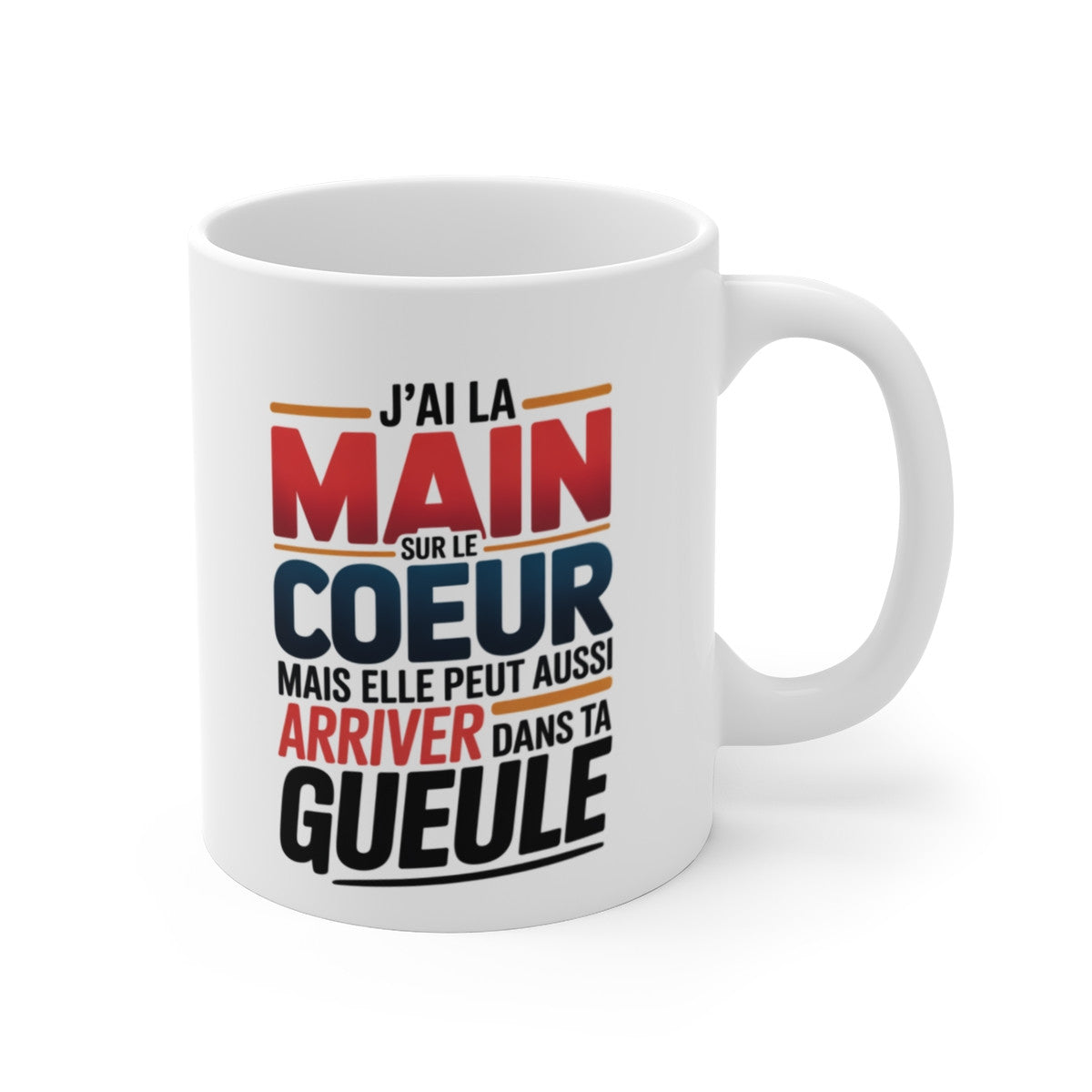 Mug Humour Texte Assumé – Tasse Message Drôle Franc – Cadeau Humour Adulte – Céramique 325ml
