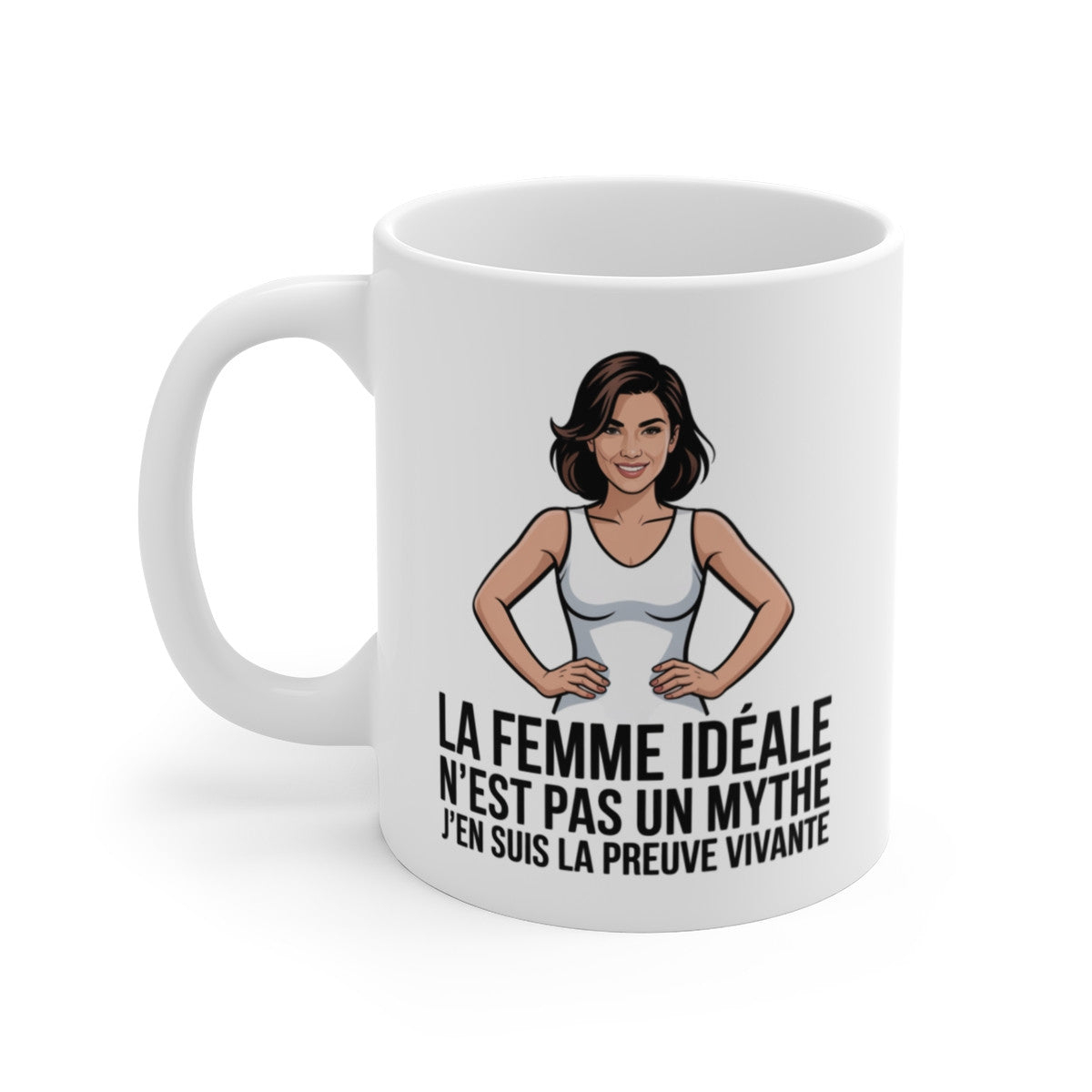 Mug Femme Confiante – Tasse Humour Féminin – Cadeau Femme Forte et Indépendante – Céramique 325ml
