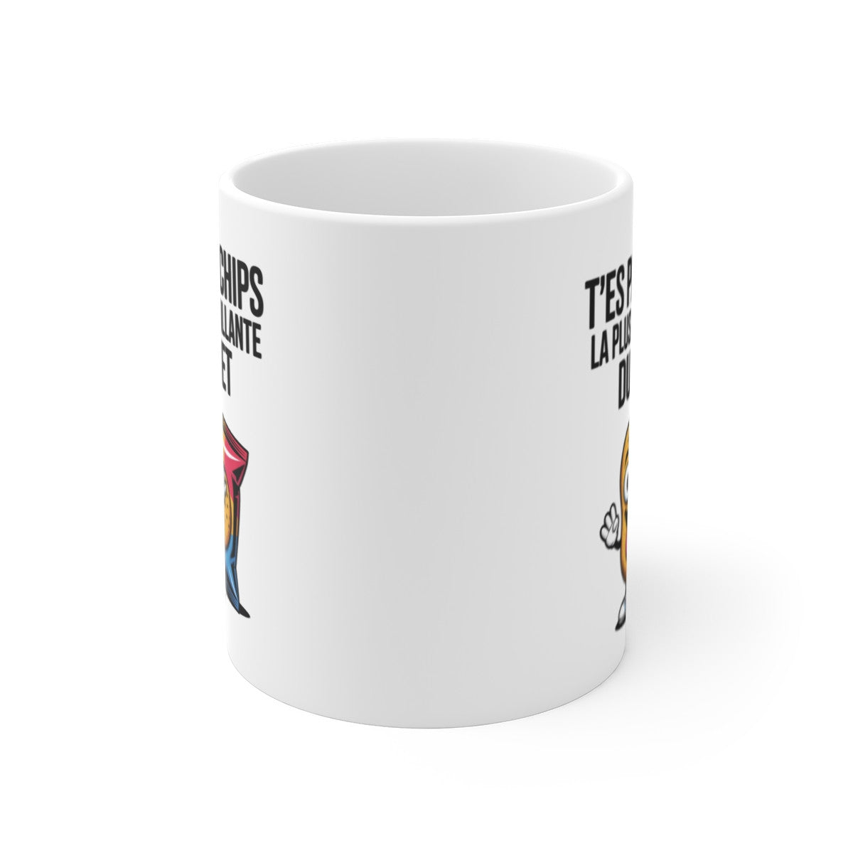 Mug Humour Chips – Tasse Drôle Message Taquin – Cadeau Humour Original – Céramique 325ml