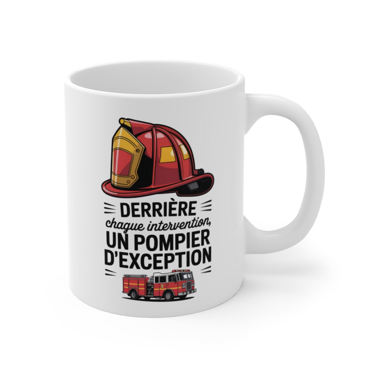 Mug Pompier – Tasse Hommage Sapeur-Pompier – Cadeau Métier Courage – Céramique 325ml