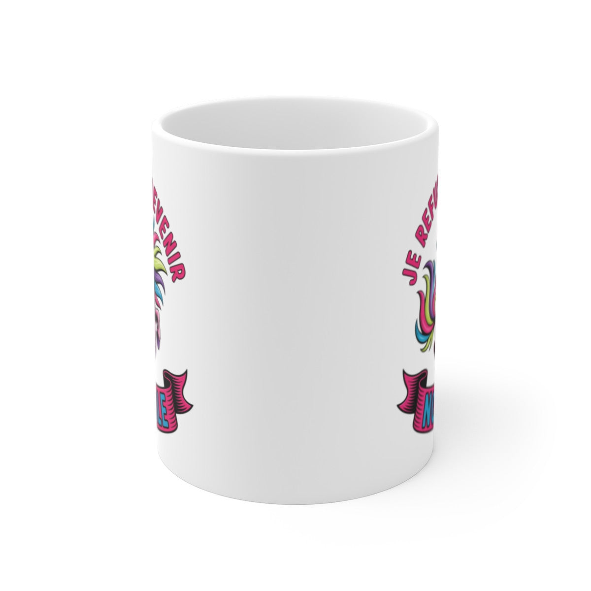 Mug Licorne Humour – Tasse Je Refuse de Devenir Normale – Cadeau Original Fun – Céramique 325ml