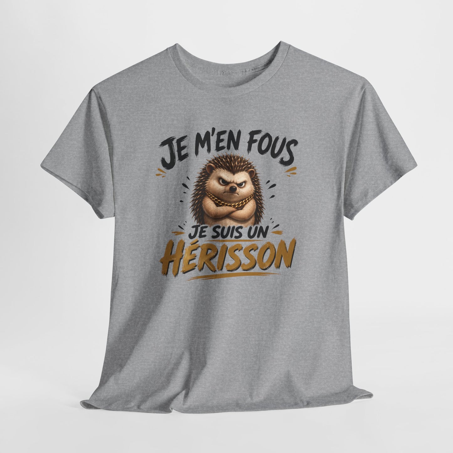 Tee-Shirt Homme Femme Je M’en Fous Je Suis Un Hérisson – Hérisson Humoristique – Cadeau Humour Adulte