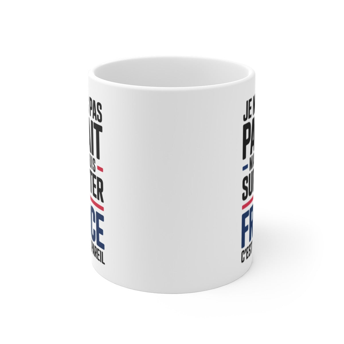 Mug Céramique Supporter France – Je Ne Suis Pas Parfait – Design Humour Football Bleu Blanc Rouge – Tasse