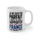 Mug Céramique Supporter France – Je Ne Suis Pas Parfait – Design Humour Football Bleu Blanc Rouge – Tasse