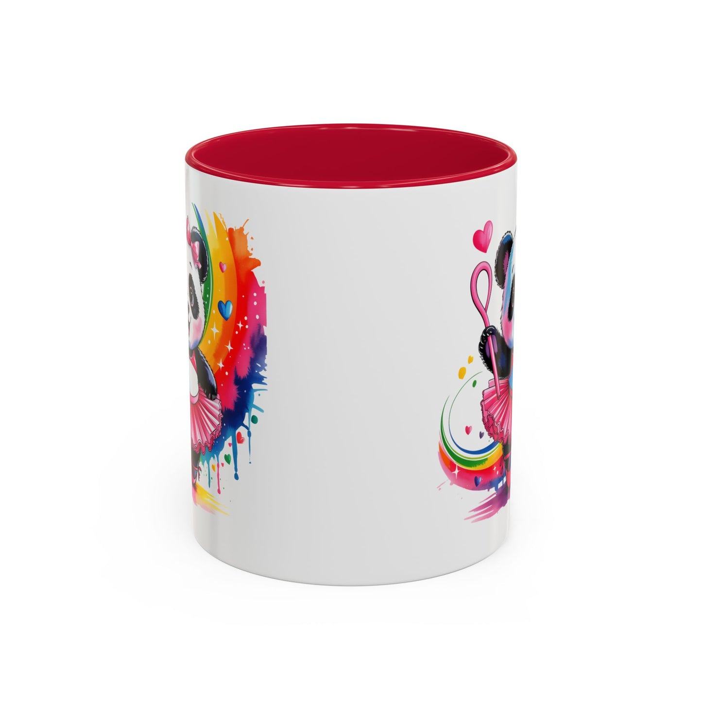 Mug Panda Danseuse Ballet – Tasse Kawaii avec Tutu Rose et Arc-en-ciel – Cadeau Original 325ml