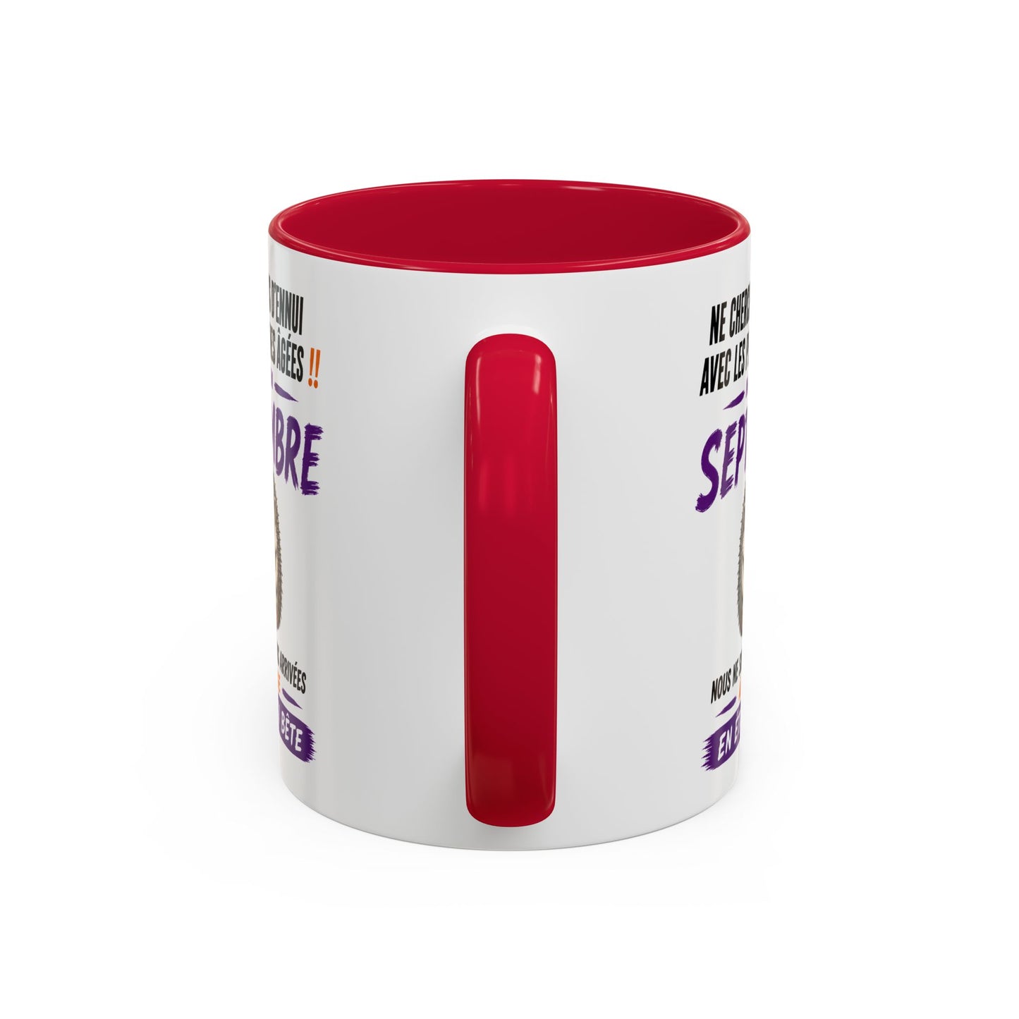 Tasse Humour Personnes Nées en Septembre – Mug Hérisson Drôle Senior Retraité – Cadeau Anniversaire Homme Femme 325ml