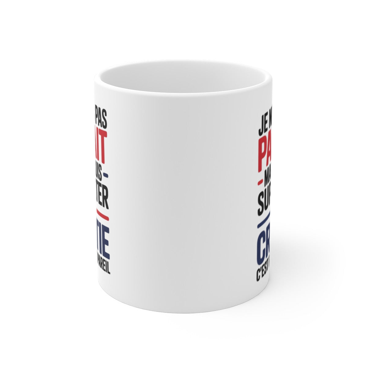 Mug Supporter Croatie Humour – Je Ne Suis Pas Parfait – Tasse Football Croate – Cadeau Fan Équipe de Croatie – 325ml