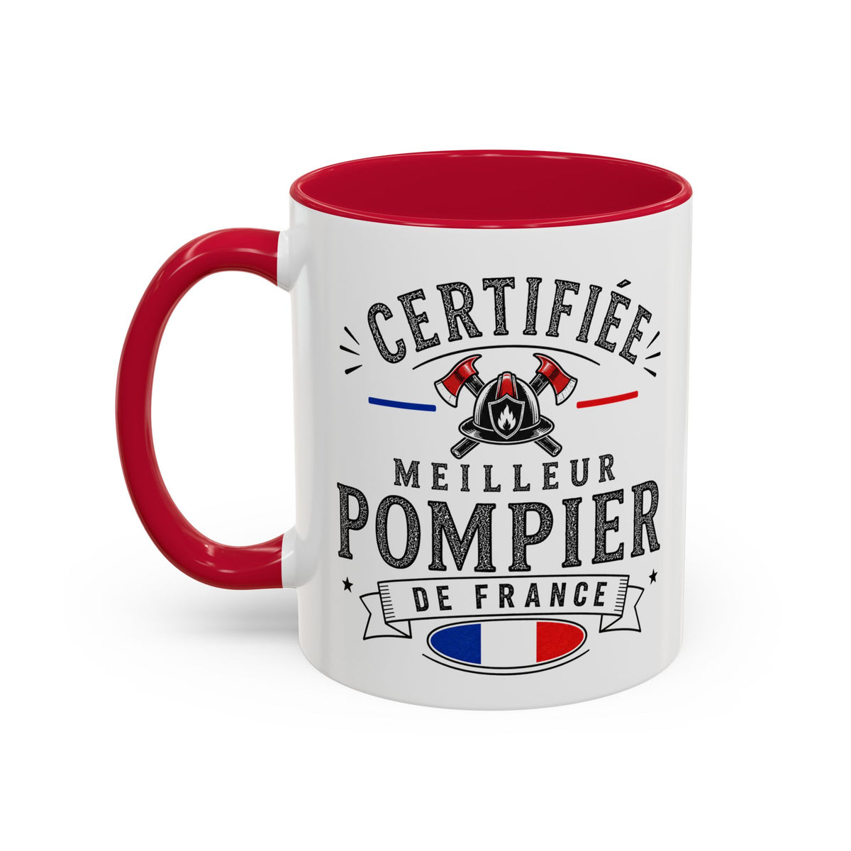 Mug Pompier Homme – Certifié Meilleur Pompier de France – Tasse Humour Métier – Cadeau Original Pompier