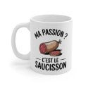 Mug Céramique Saucisson – Illustration Humoristique Apéro – Design Drôle pour Amateurs de Charcuterie