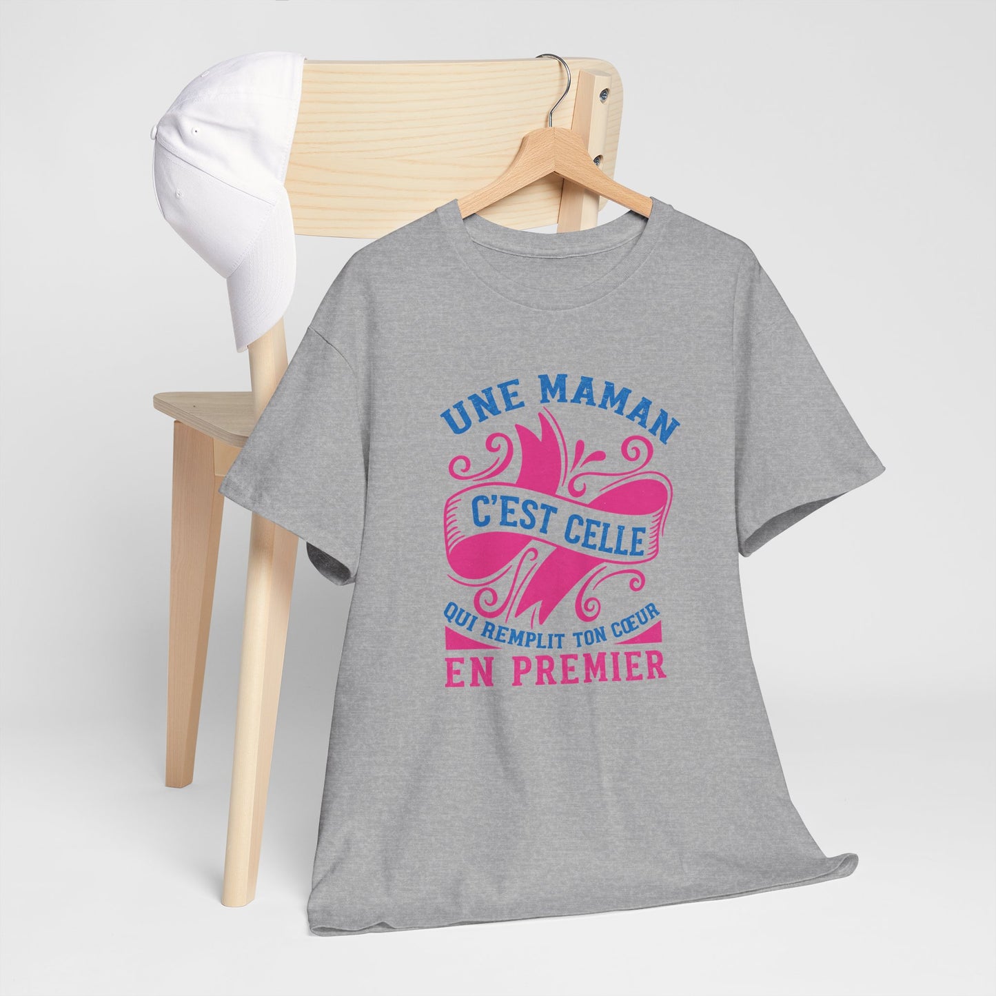 Tee Shirt Femme Maman Mère Amour Famille Cœur Idée Cadeau Anniversaire Fête des Mères