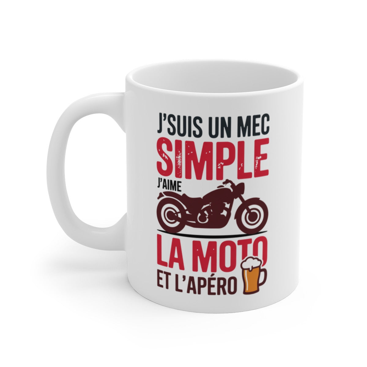 Mug Humour Moto Motard – Tasse Drôle Apéro – Cadeau Homme 325ml
