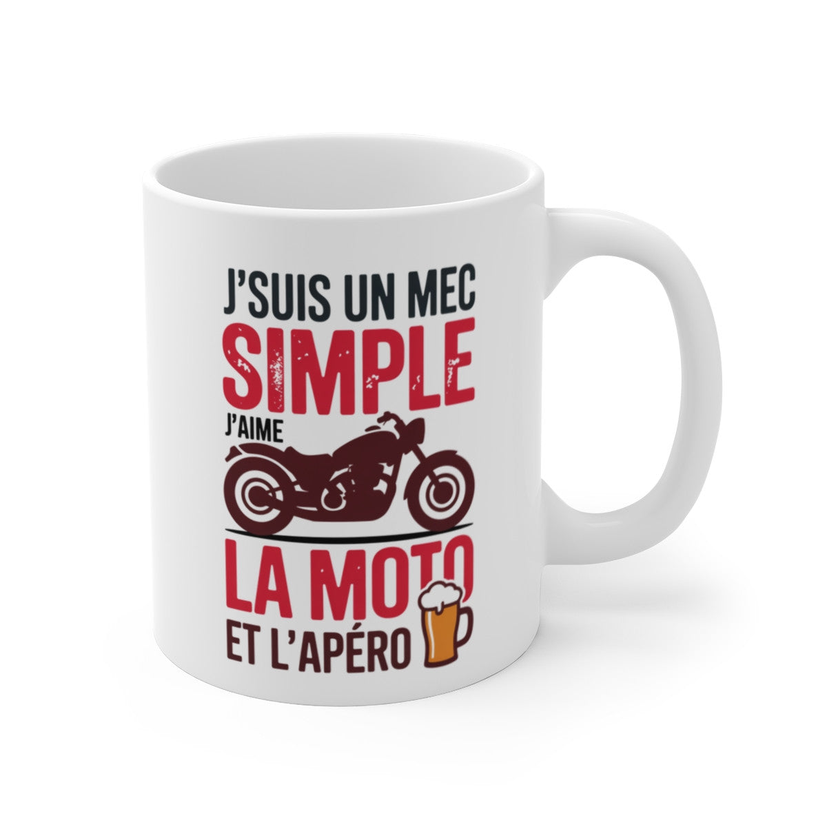 Mug Humour Moto Motard – Tasse Drôle Apéro – Cadeau Homme 325ml