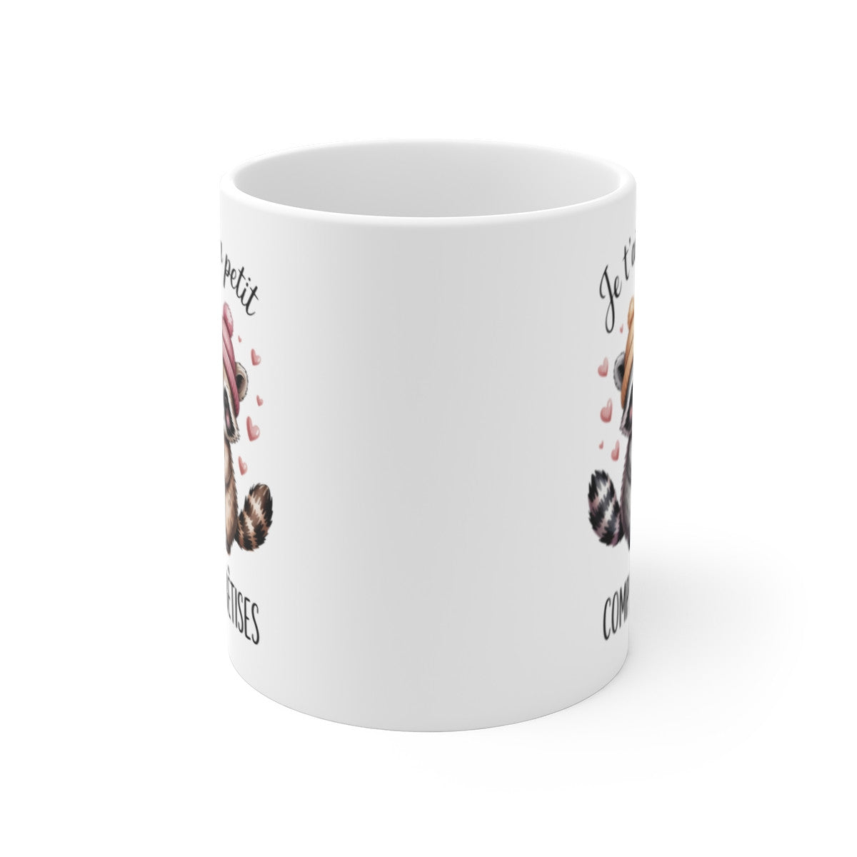 Mug Amour Ratons Laveurs – “Je t’aime Mon Petit Complice” – Tasse Cute Couple 325ml