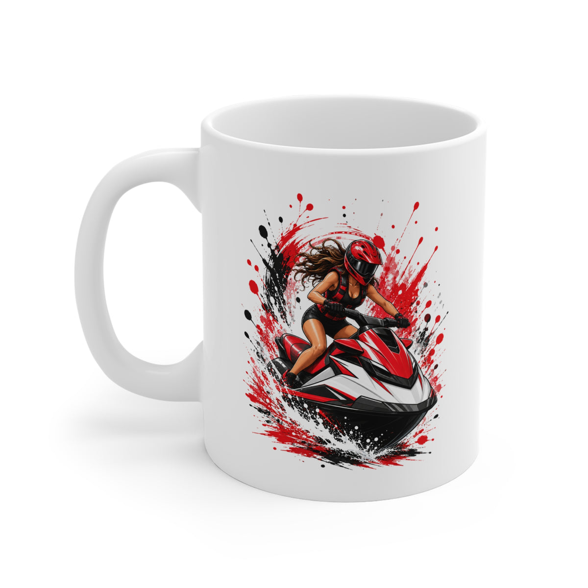 Mug Femme Jet Ski – Tasse Passion Sport Nautique – Cadeau Original Femme – Amatrice de Jet Ski et Sensations Fortes