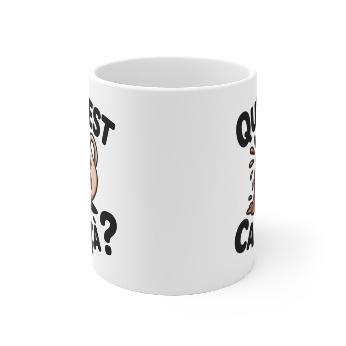 Mug Humour Café – “Qui C’est Café Ça ?” – Illustration Tasse Drôle 325ml