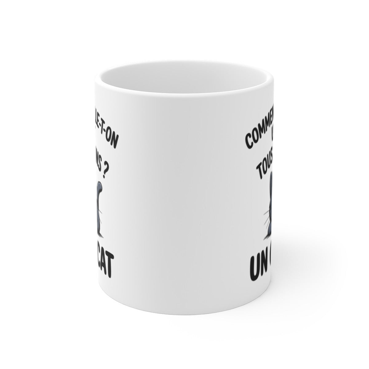 Mug Chat Humour – “Chat Tout Terrain” – Illustration Chat Drôle – Tasse Fun 325ml