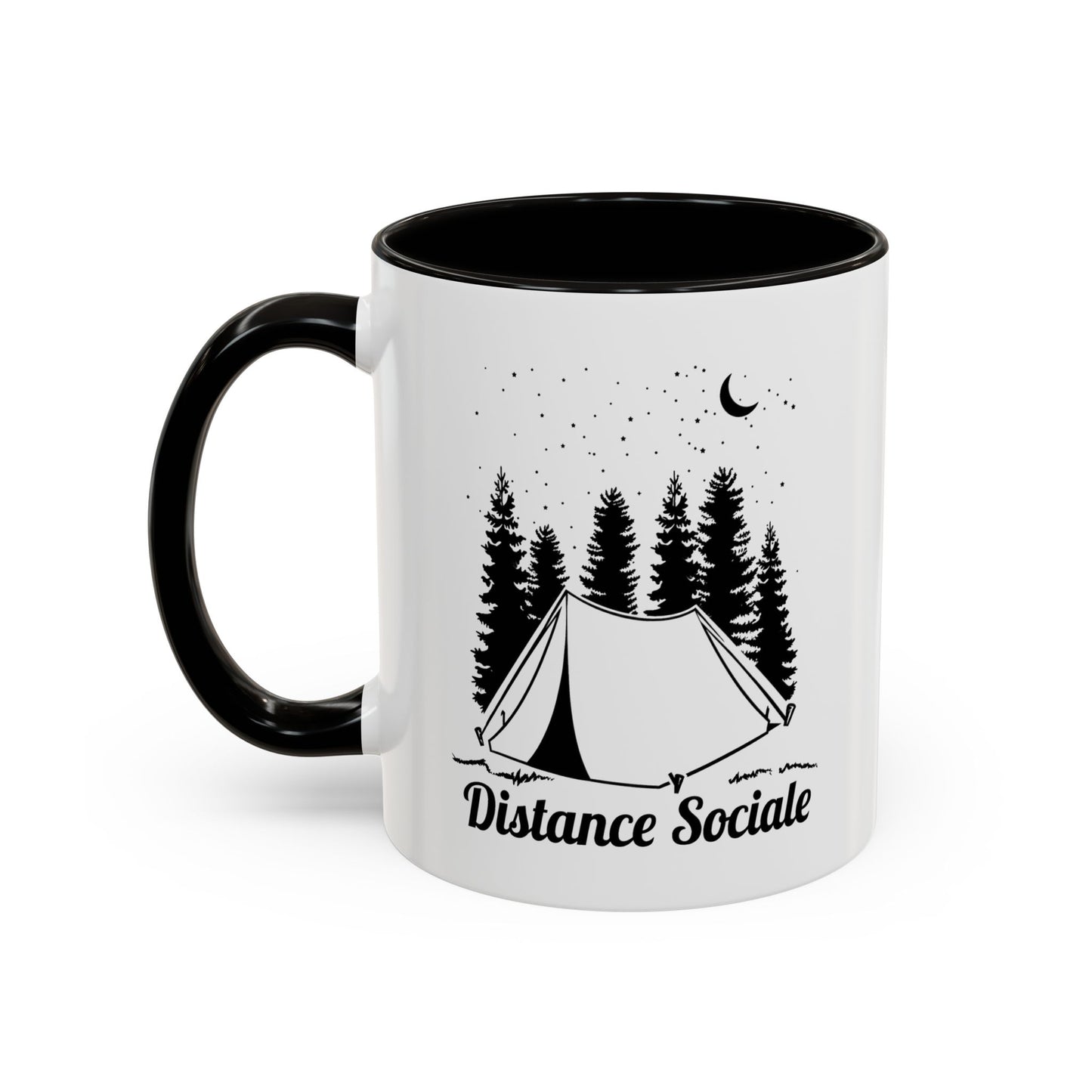 Mug Camping Homme et Femme – Tasse Humour Campeur Nature Forêt – Idée Cadeau Randonnée Bivouac Tente Plein Air Aventurier – 325 ml Noir Bleu Rouge
