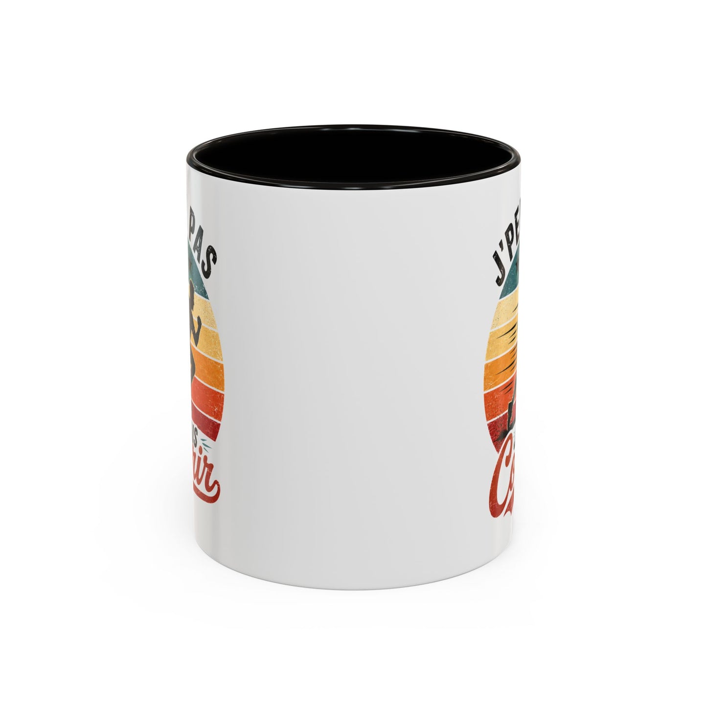 Tasse Homme J’Peux Pas J’Vais Courir – Mug Running Vintage Humoristique – Cadeau Coureur Sport Jogging 325ml