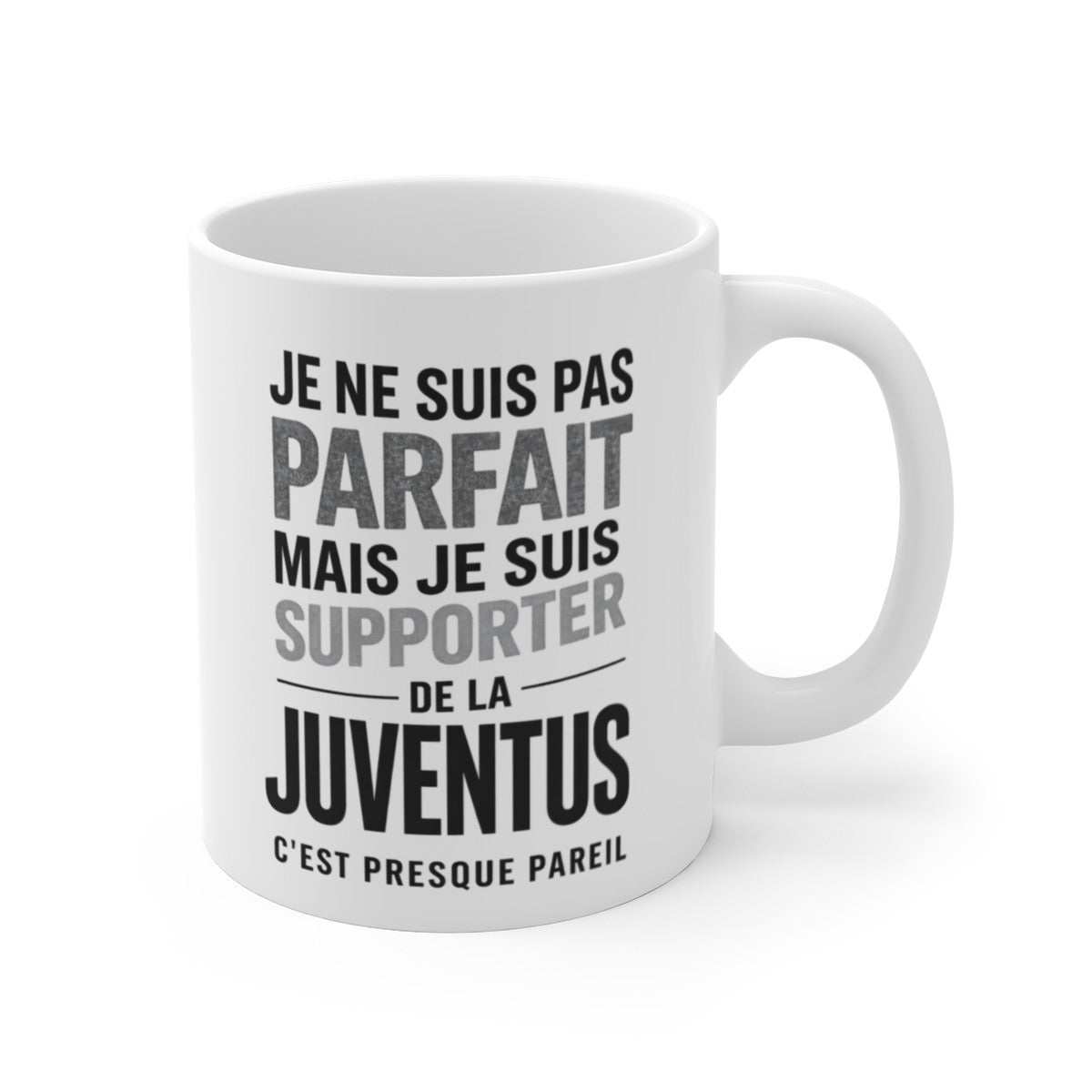 Mug Supporter Juventus – Tasse Humour Football – Cadeau Fan 325ml