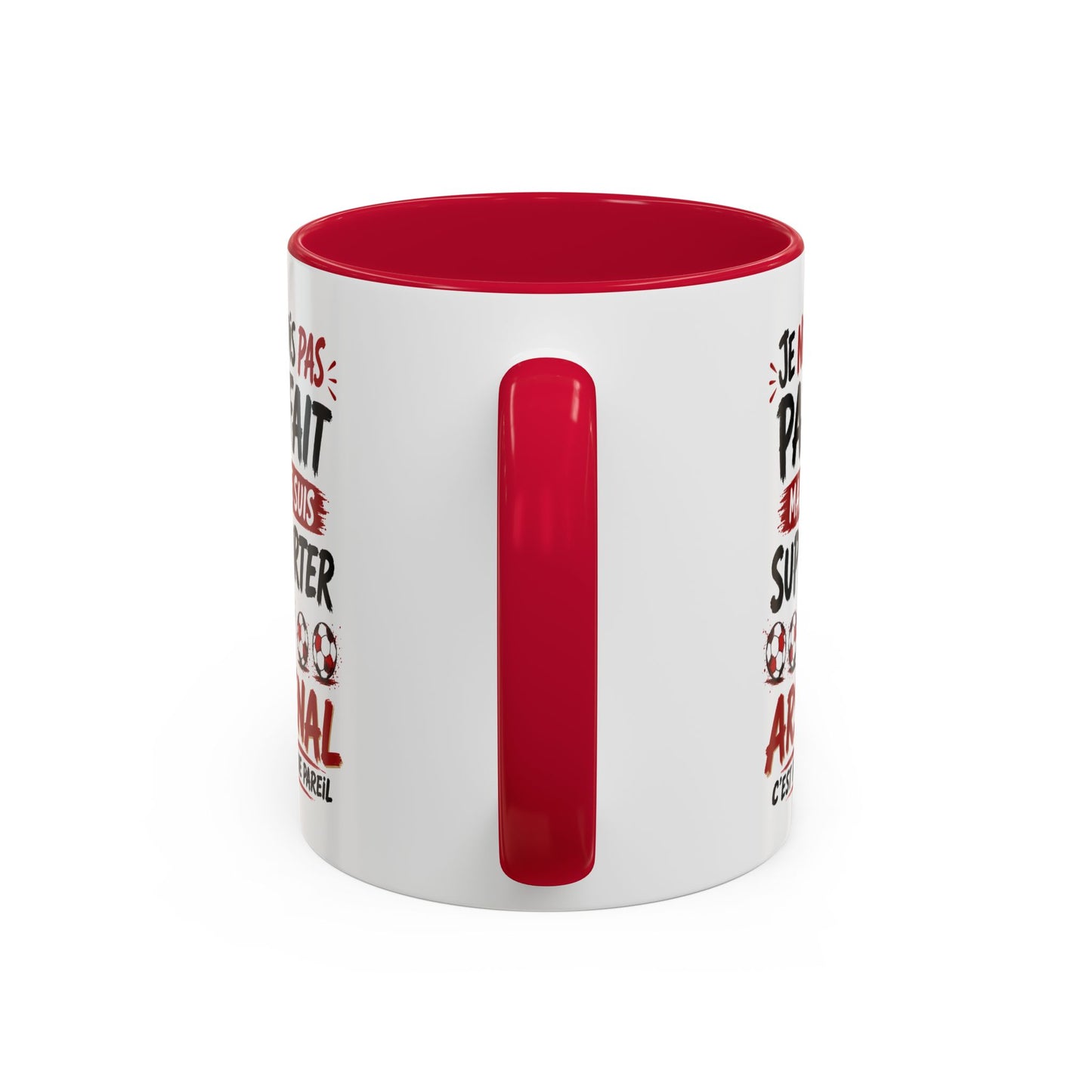Tasse Je Ne Suis Pas Parfait Mais Je Suis Supporter d’Arsenal – Mug Humour Football Supporter – Cadeau Football 325ml