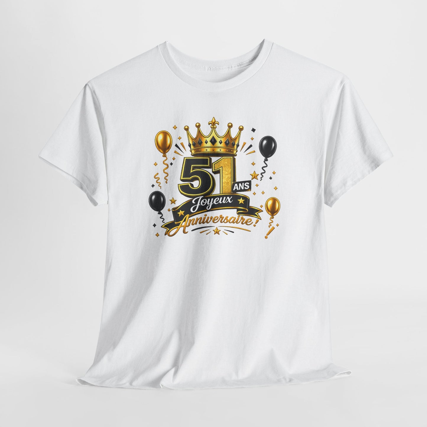 Tee Shirt Anniversaire 51 Ans Homme et Femme – Joyeux Anniversaire – Cadeau 51 Ans