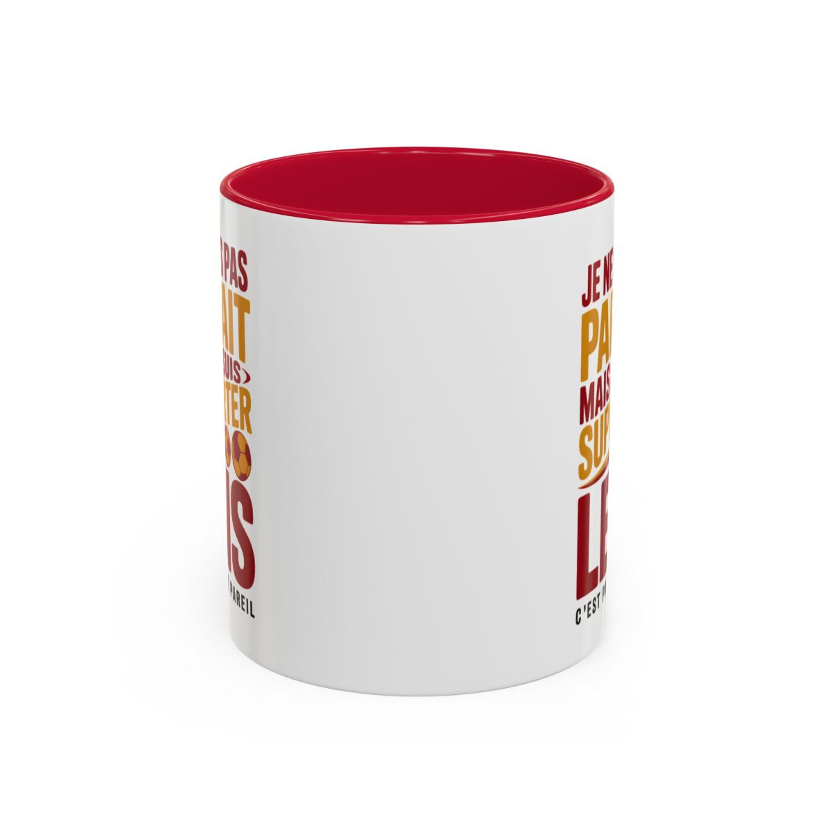 Teecustom Mug RC Lens Football – Je Ne Suis Pas Parfait Mais Je Suis Supporter de Lens – Tasse Humoristique Fan