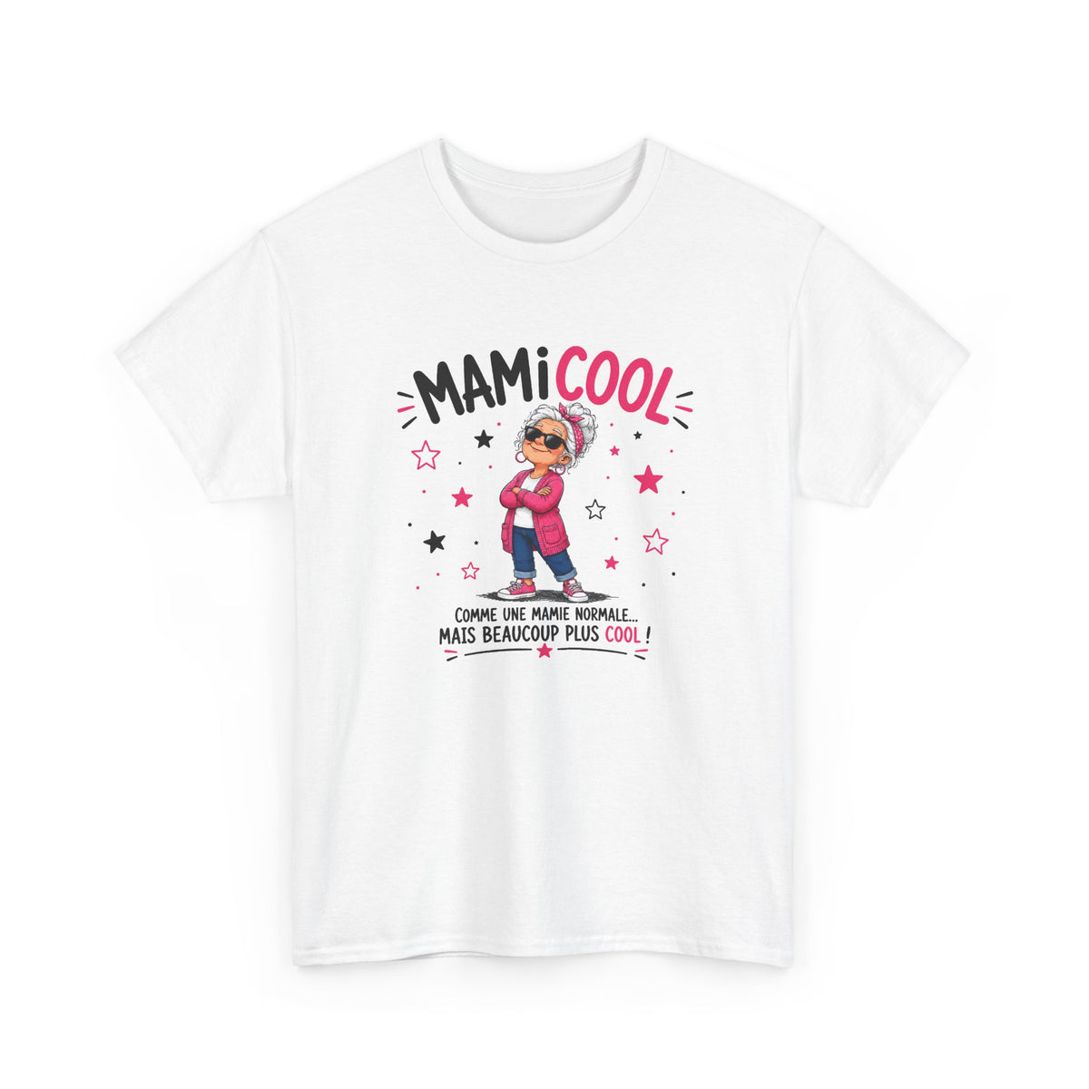 Tee Shirt Mamie Femme – MamiCool Comme une Mamie Normale Mais Beaucoup Plus Cool – T-Shirt Humour Grand-Mère Cadeau Original