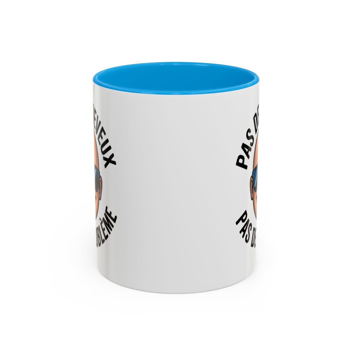 Teecustom Mug Humour Chauve – Pas de Cheveux Pas de Problème – Tasse Drôle Homme Design Cartoon