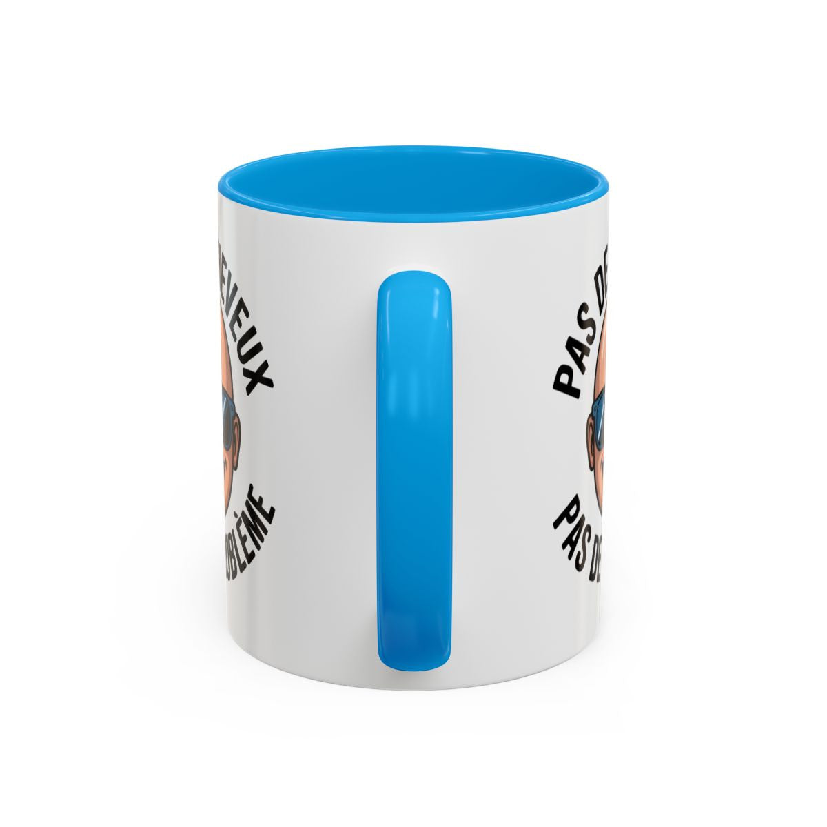 Teecustom Mug Humour Chauve – Pas de Cheveux Pas de Problème – Tasse Drôle Homme Design Cartoon