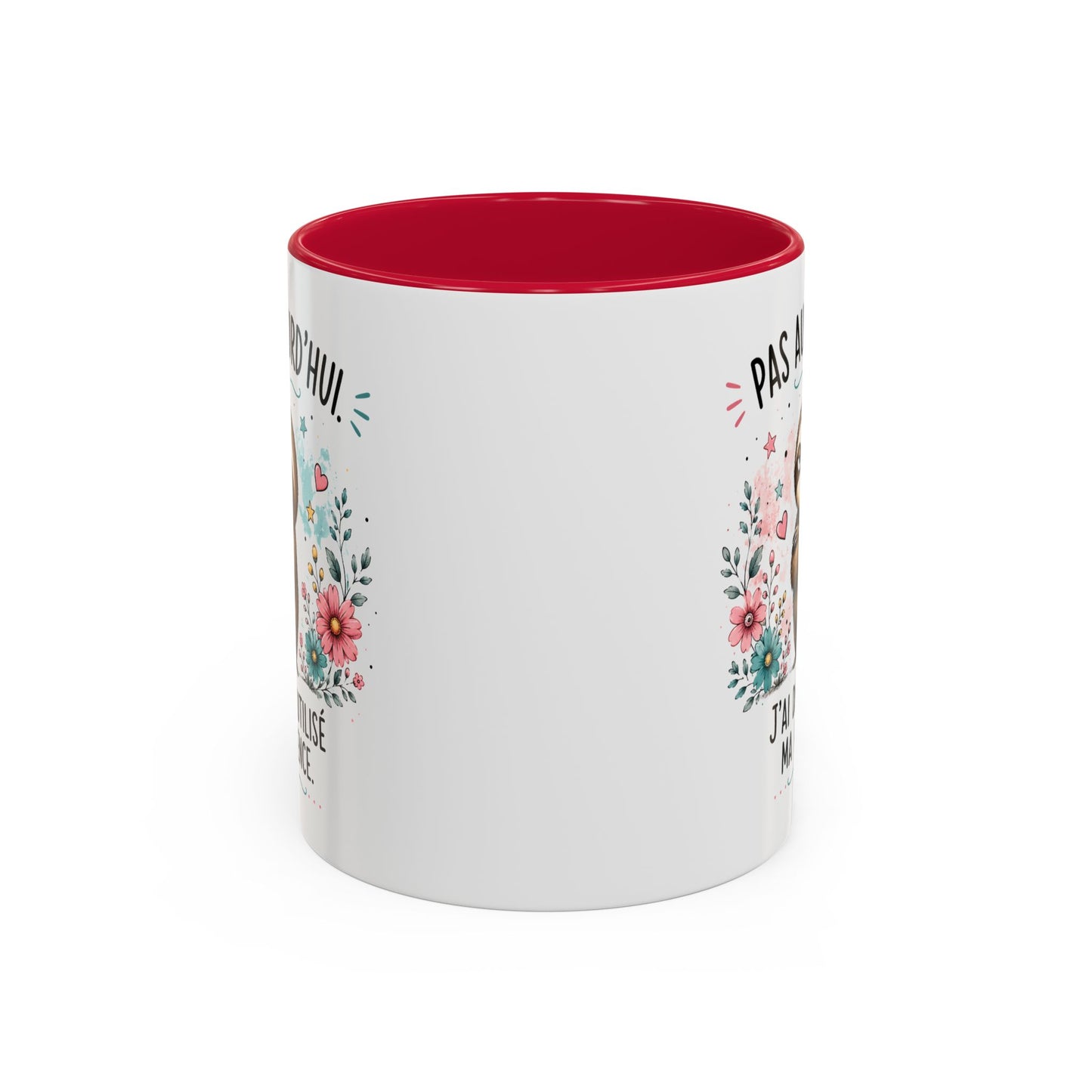 Tasse Paresseux Drôle Homme Femme – Mug Pas aujourd'hui j'ai déjà utilisé ma patience – Cadeau Humour 325 ml