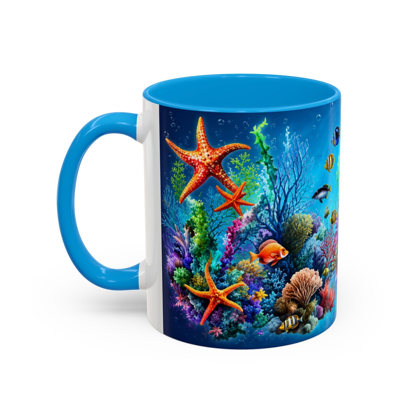 Tasse Tortue Marine Océan Tropical – Mug Fonds Marins Colorés et Poissons Exotiques – Cadeau Mer 325ml