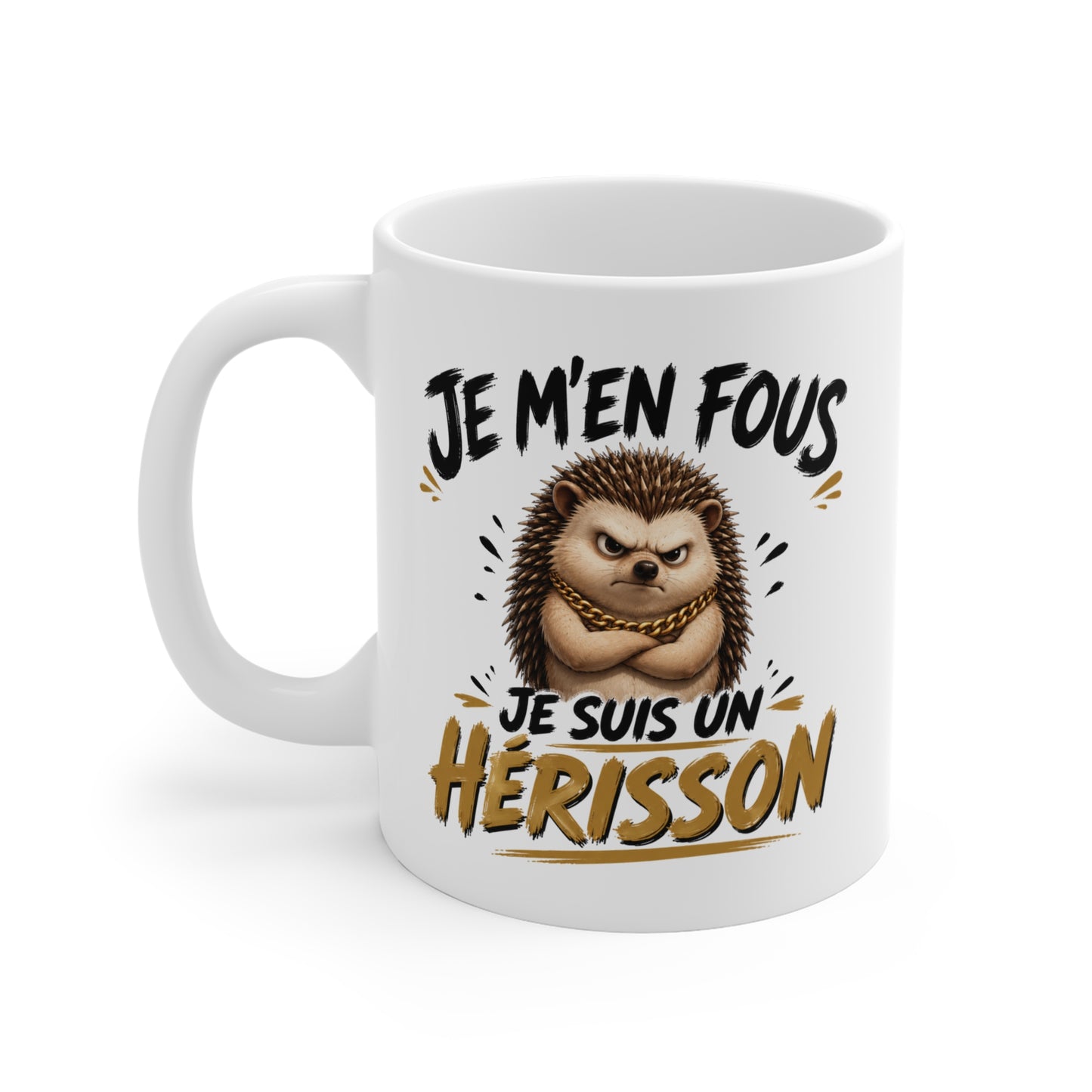 Tasse Je M’en Fous Je Suis Un Hérisson – Mug Humour Homme avec Hérisson Drôle – Cadeau Original 325ml