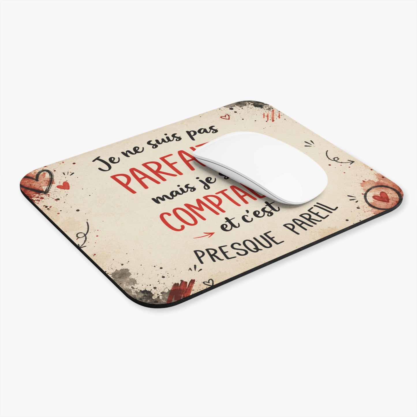 Tapis de Souris 22x18cm Je Ne Suis Pas Parfaite Mais Je Suis Comptable Cadeau Comptable Femme Humour Bureau Gaming