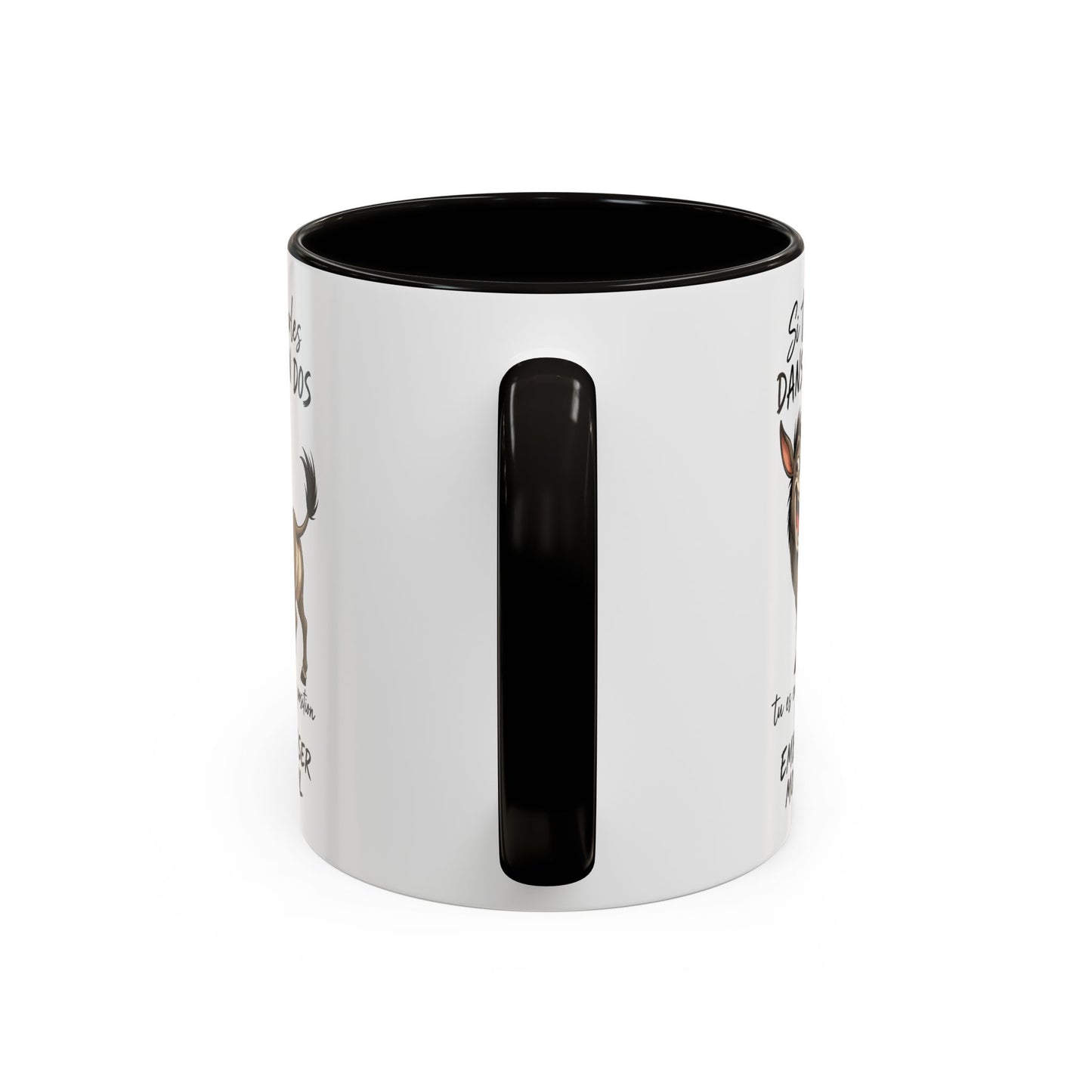 Tasse Humour Âne Cartoon – Si Tu Parles Dans Mon Dos Tu Es Bien Placé – Mug Drôle et Décalé 325ml