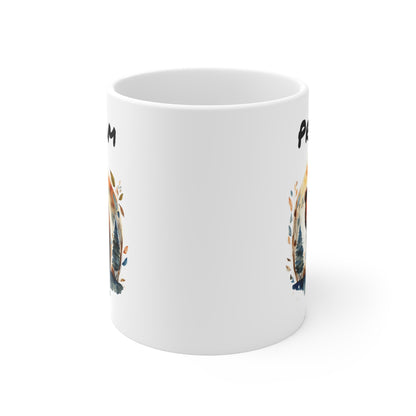 Mug Personnalisé Ours Aquarelle 325ml – Tasse Céramique Prénom Design Nature Forêt – Cadeau Animal Sauvage