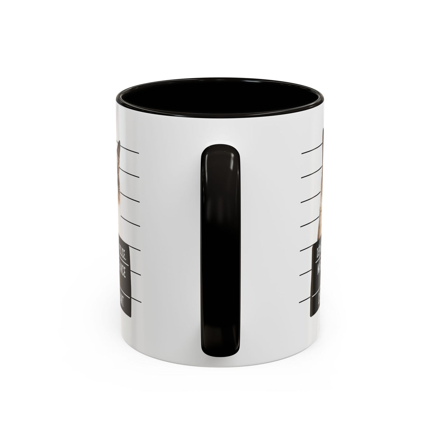 Tasse Chat Méchant Homme et Femme – Mug Chat Drôle Style Mugshot Police – Cadeau Original pour Amoureux des Chats – Céramique 325 ml